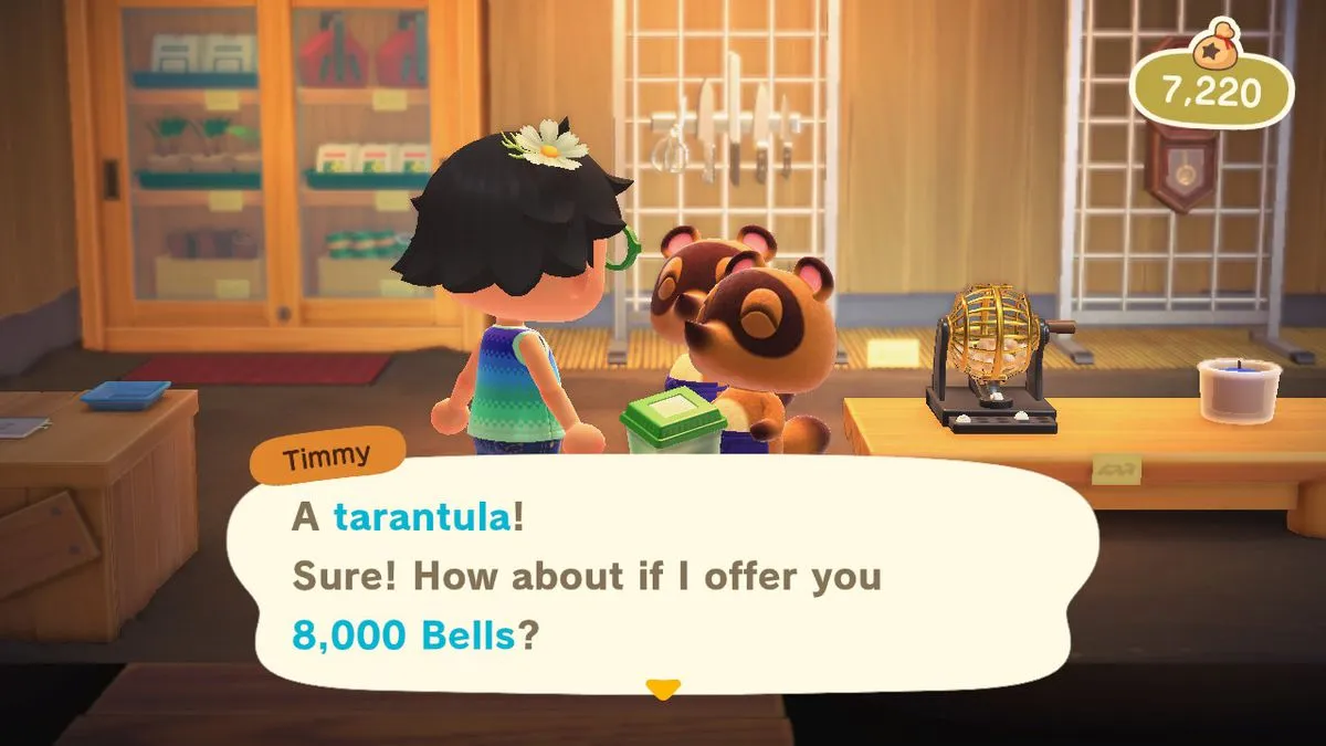 18078 acnh tarantula sell price